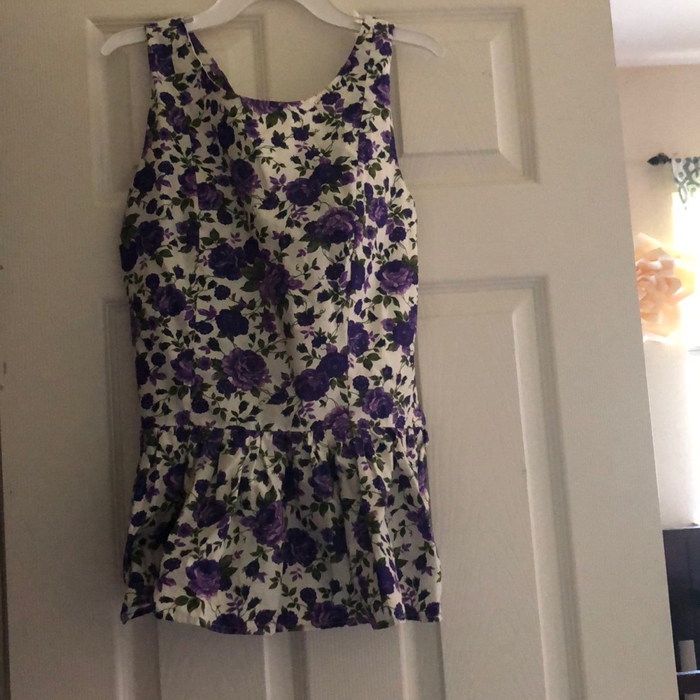 Floral peplum blouse